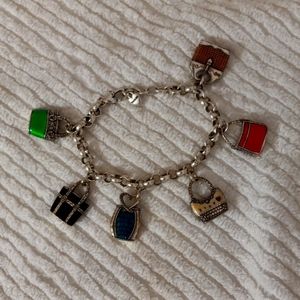 Silver Bracelet Purse Charms Jewelry